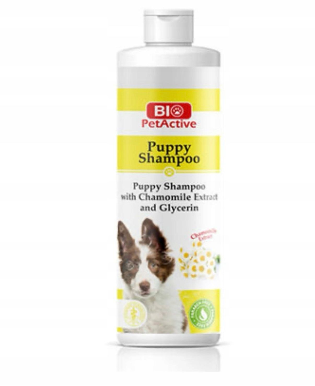 Delikatny szampon dla szczeniąt z ekstraktem z rumianku i gliceryną