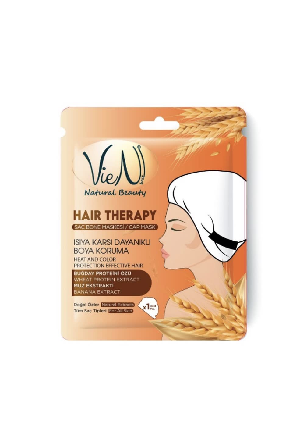 Maska do Włosów w Czepku z Termoochroną i Ochroną Koloru